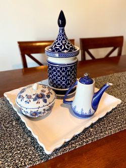 Vintage Bombay, Estée Lauder, and Imari china