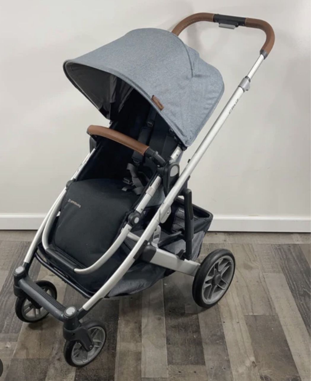 UPPAbaby Cruz V2 Stroller - Gregory (Blue Melange/Silver/Saddle Leather)