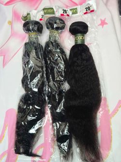 20" human hair bundles yaky straight new