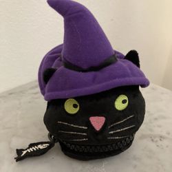 Vintage Halloween Black Cat Coin Purse