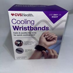 CVS Health Cooling Wristbands Cool & Comfortable Easy To Use With Cooling Relief