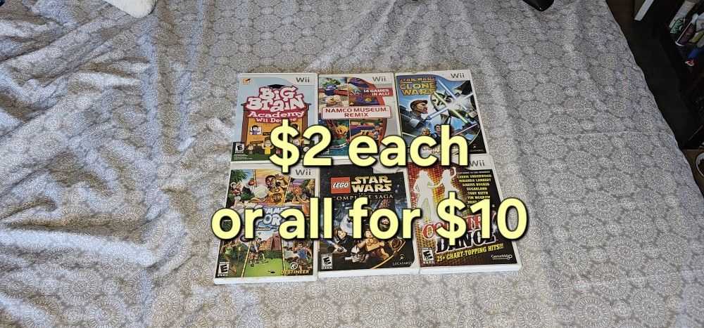 Nintendo Wii Games $2 Or All For $10