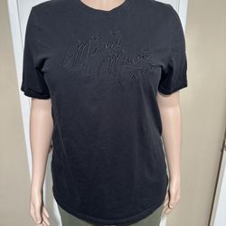 Minnie Mouse Black Embroidered Shirt Size 2XL