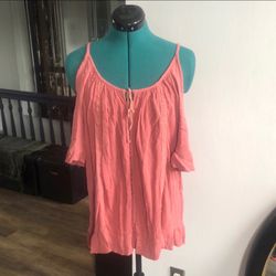 Knox Rose Pink Cold Shoulder Blouse