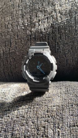 G-Shock Watch Black/Gray Blue Hands Excellent Condition