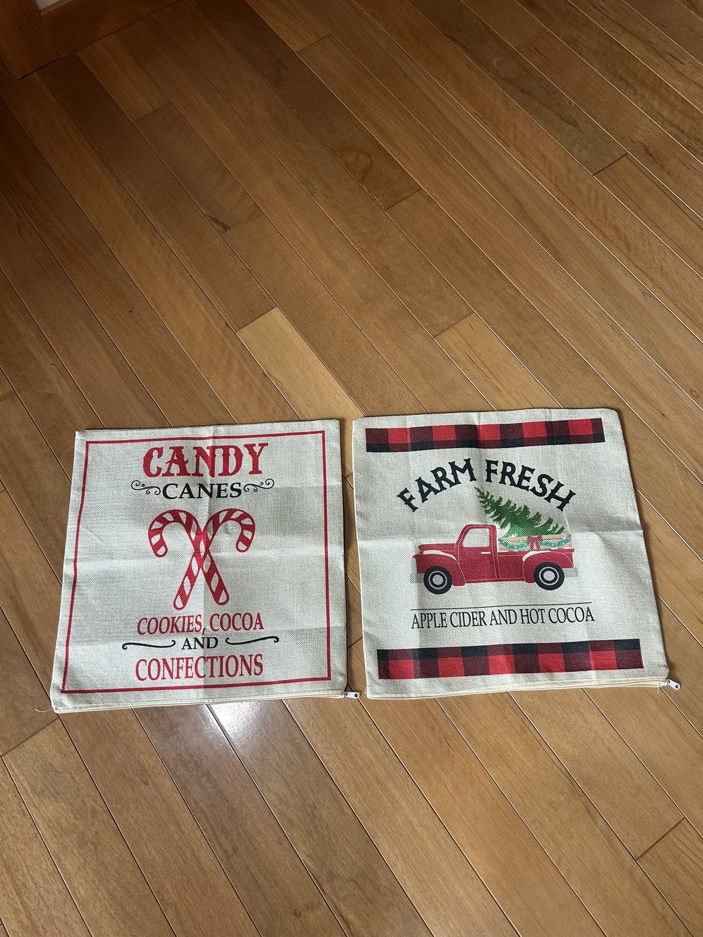 New Christmas Pillow Covers x 2 16”X16”