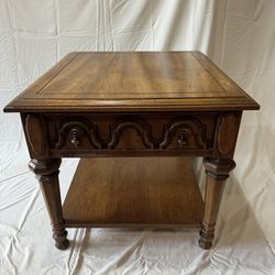 Vintage Wood Broyhill Premier Night Stand Desk 