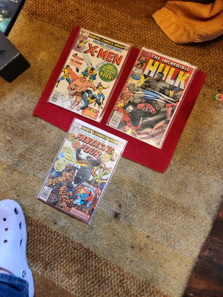 3 Vintage Comics Grey Hulk Iconic Cover Original Xmen Fantastic Four