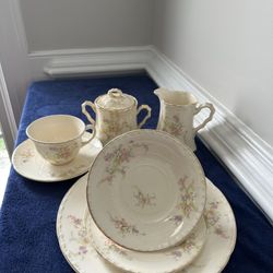 Vintage Spring Blossom Dining Set Likely From Late 1930’s 