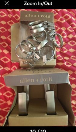 NEW Curtain rod holders Tiebacks & Set of hanging rings