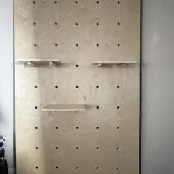 Peg Board Shelving 