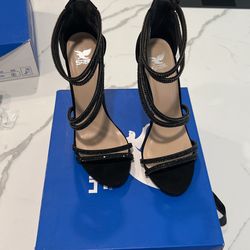 Black Sparkle Heels 