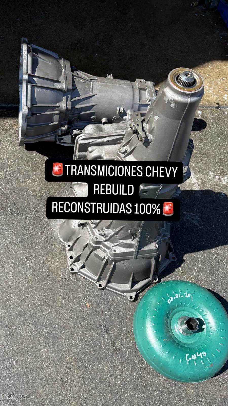 Transmiciones para Chevy Chevrolet  reconstruidas Rebuild 100%