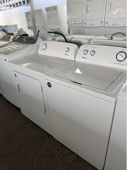 Amana top load load washer and gas dryer set