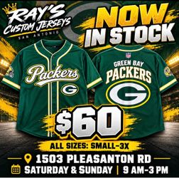 Green Bay Packers Baseball style jersey