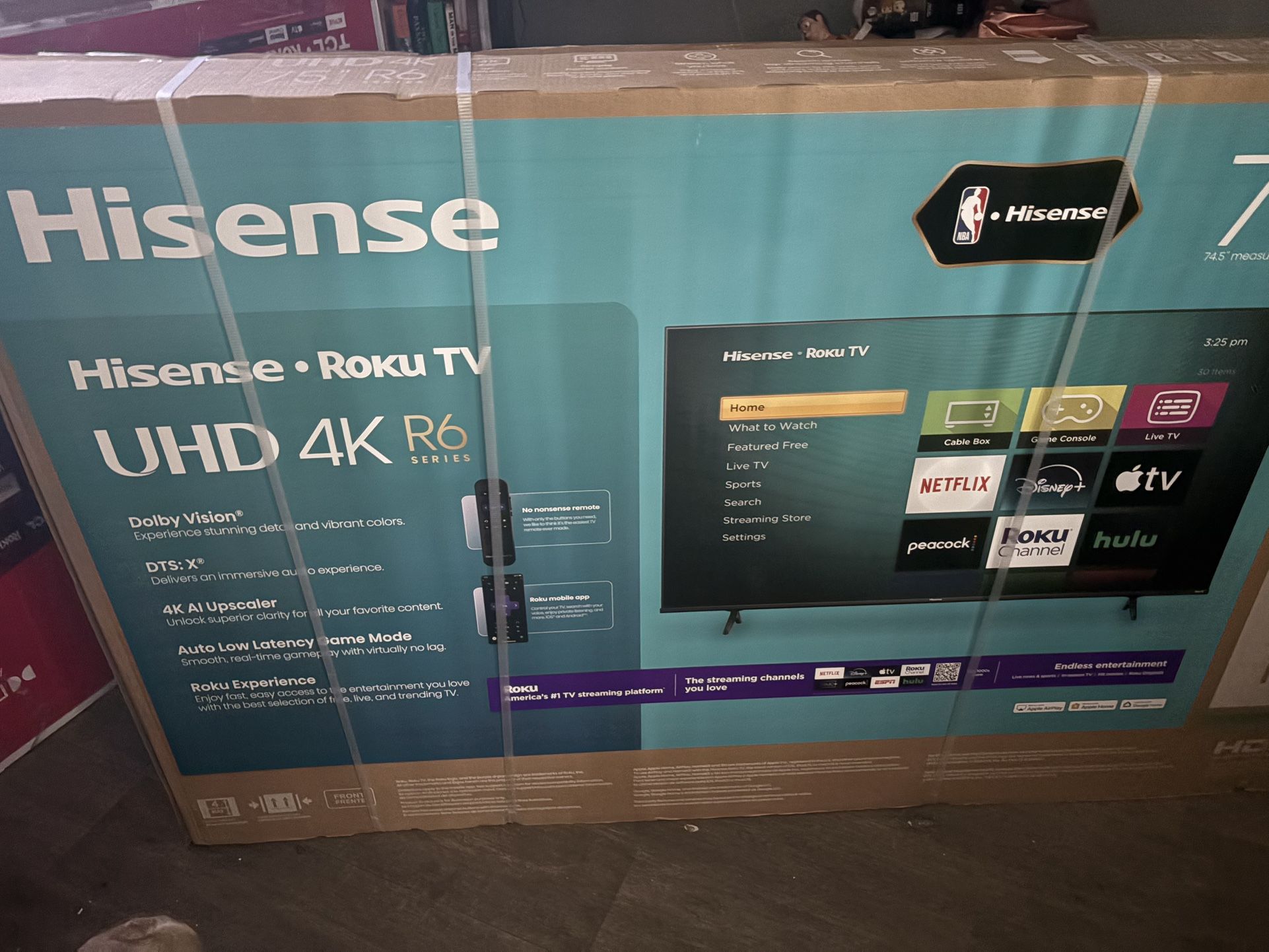 Brand New 75 Inch Hisense Smart Tv