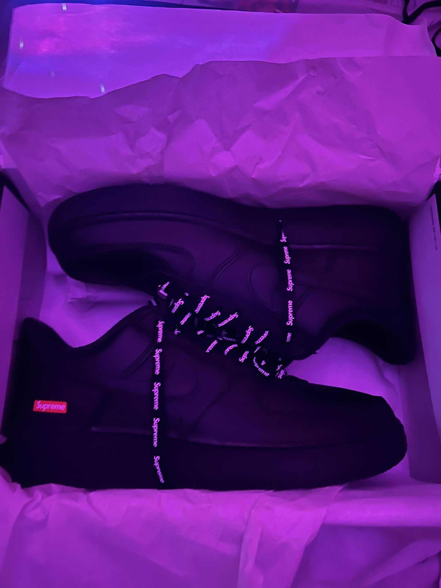 Black Supreme Air Force Ones