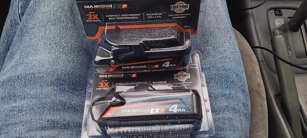 RIDGID 18V 4ah EXP
