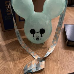 Disneyland Light Blue Mickey Balloon Popcorn Bucket