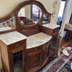 Antique Victorian Era buffet cabinet