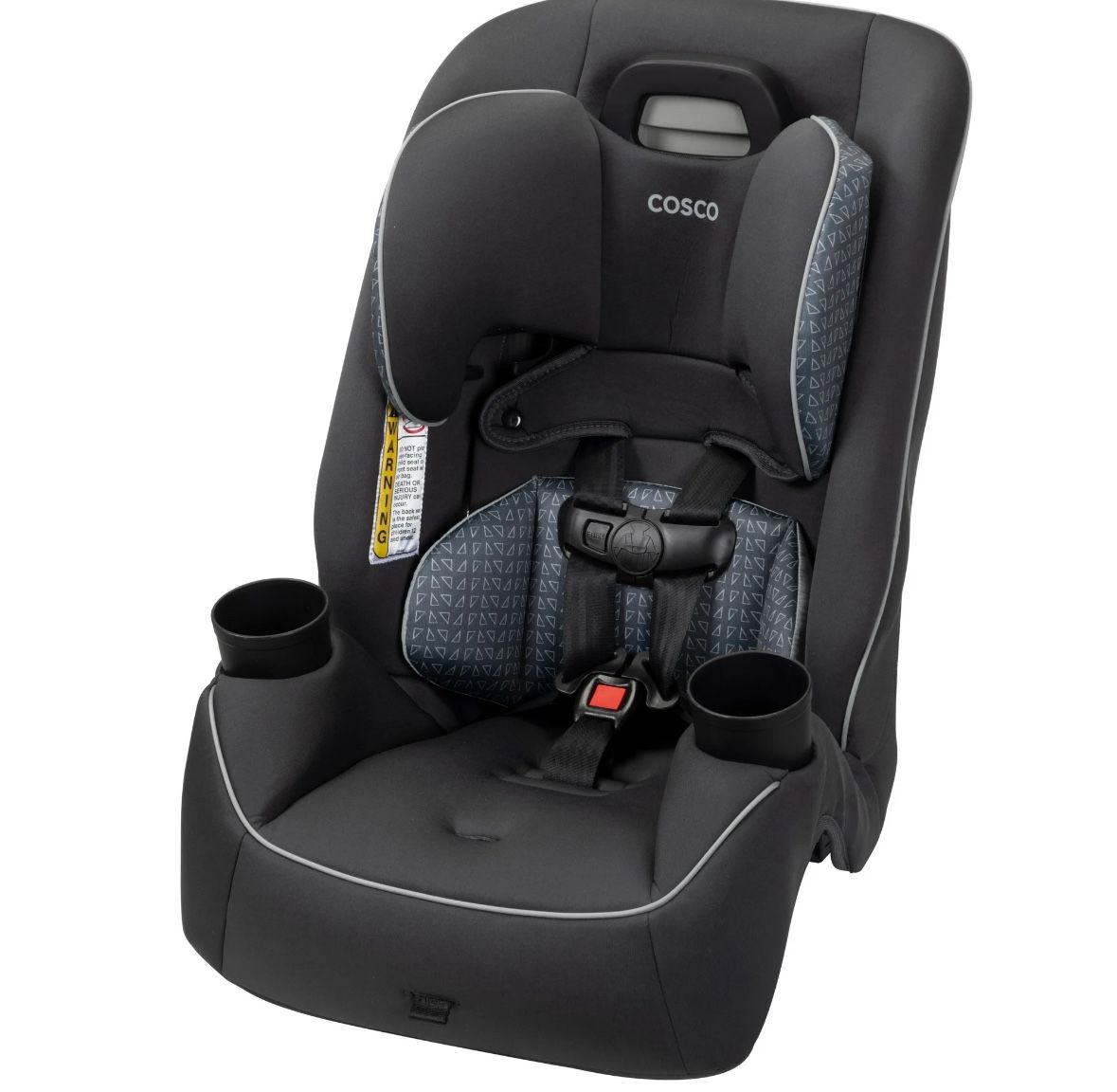 Cosco Kids Easy Elite Slim All-in-One Convertible Car Seat, Infant to Toddler, Unisex, Grey Glyphs
