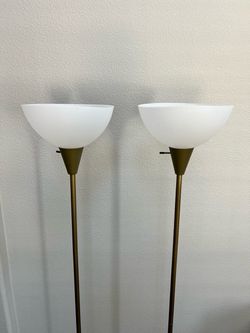 Two 6’ Gold Lamps