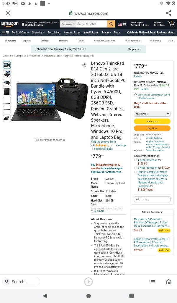 Lenovo Thinkpad E14 Gen 2 Ryzen 5