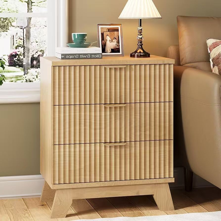 Fluted bedside table