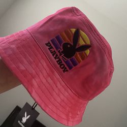 New Pink playboy bucket hat
