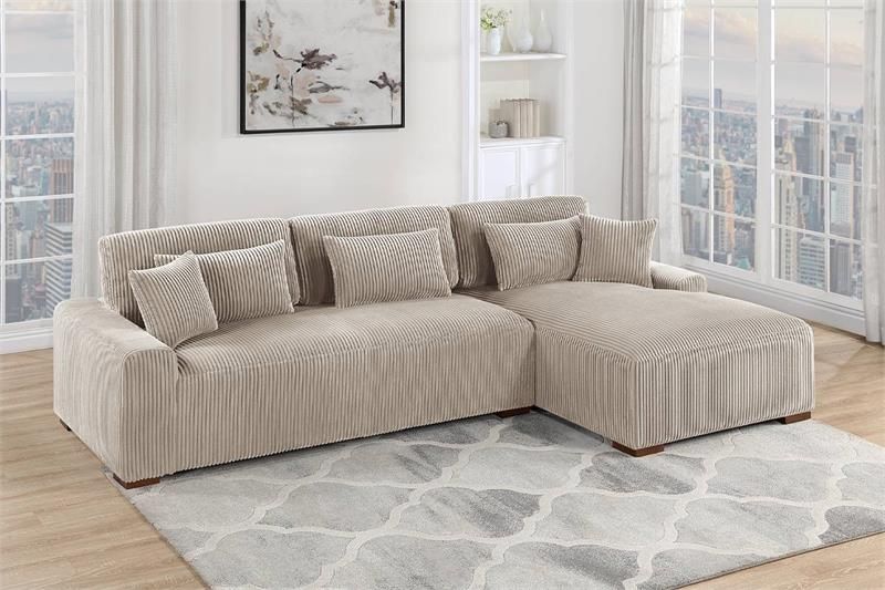 2-Piece Sectional Set XL – Camel Color