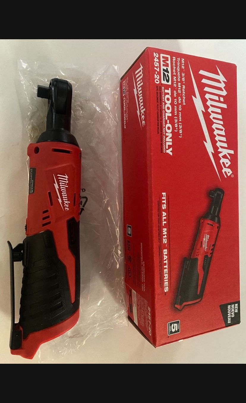 MILWAUKEE RATCHET M12 NEW 3/8 NEW TOOL ONLY $90 FIRM FIRM
