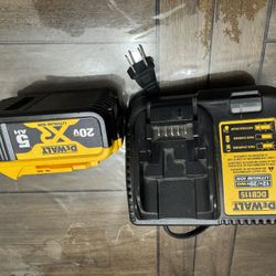 Dewalt 20v Xr Lithium 5.0ah Battery With Charger 