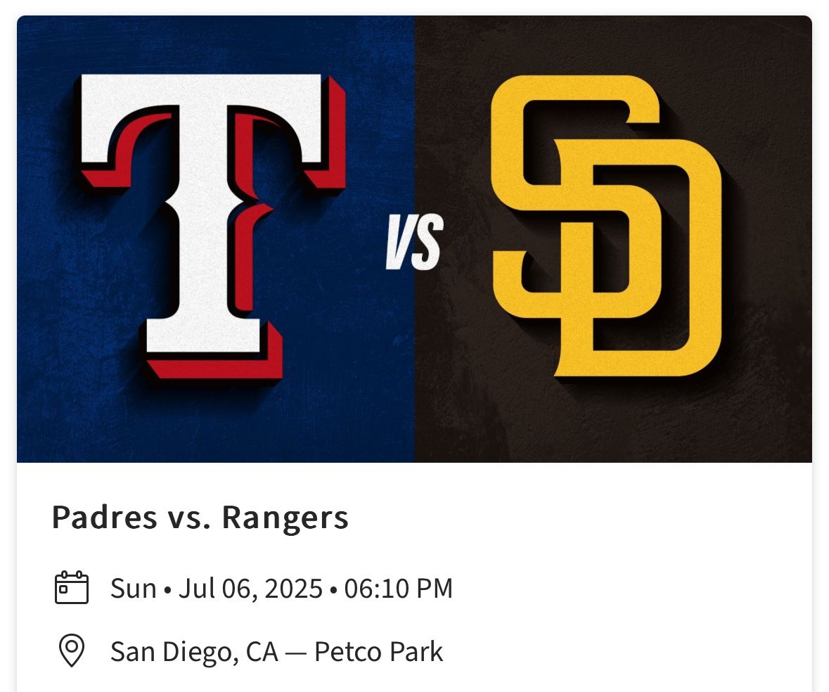 Rangers Vs Padres w/ Hello Kitty Plush Doll