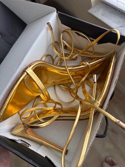 Gold Strappy heels