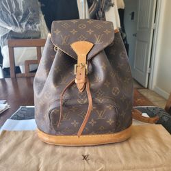 Authentic LOUIS VUITTON Monogram Montsouris PM size Backpack- USED (PRE-LOVED)