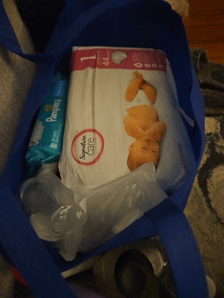 Bag Of Newborn Baby Boy Supplies