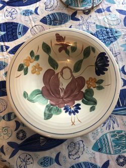 Red Wing Pottery Orleans Floral Bowl