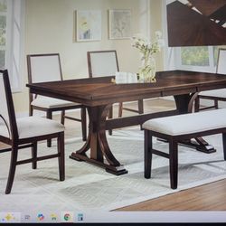 Nuevo Juego De Comedor 6🪑Sillas Pagó Inicial Es De $54 No Se Necesita Crédito 💳