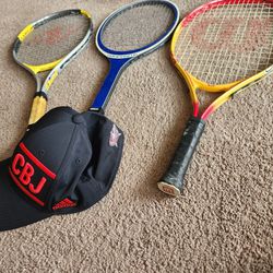 PICK One/ ALL.    Tennis Rackets W/ Baseball Adidas Hat