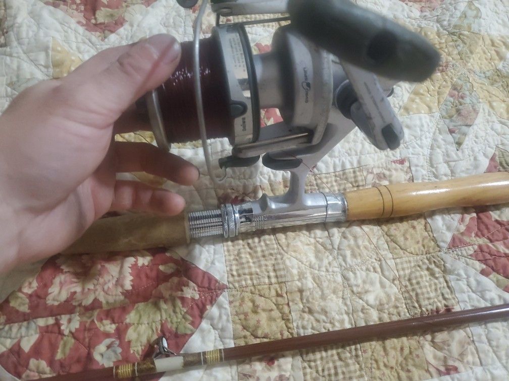 Vintage Bamboo Daiwa Rod And Reel $125