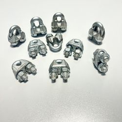 100pcs 1/4” Wire Rope Clips Clamps | Galvanized Drop Forged