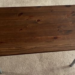 Ikea solid wooden desk for computer or other uses with adjustable height