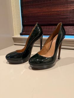 Alaïa Dark Green Leather Heels