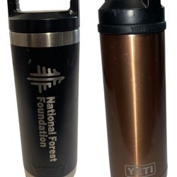 2 YETI Bottles  18 of Rambler & Wide Mouth