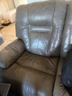 85” Italian leather couch
