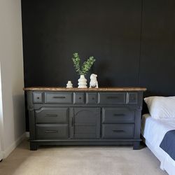 Long solid oak dresser