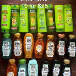Garnier Fructis Shampoo & Conditioner 10 for $25 or 2 for $6