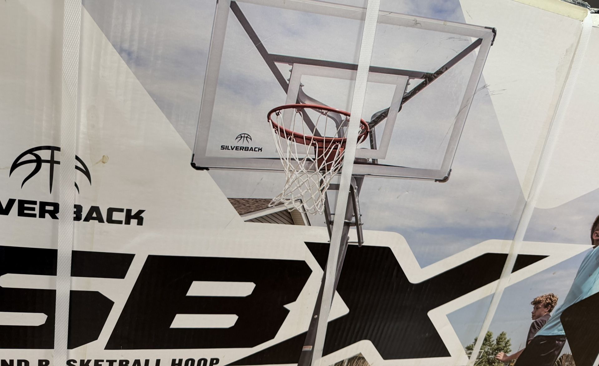 Silverback SBX 54" In-Ground Basketball Hoop with Adjustable-Height Backboard