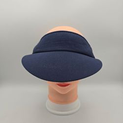 Navy Blue Wide Bill Golf Elastic Back Sun Visor