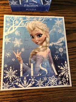 Disney Frozen Princess Elsa jigsaw puzzle- fun for children and family game night!